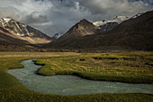 Mountain river in the Pamir, Afghanistan, Asia