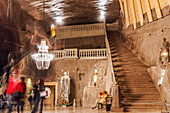 Wieliczka Salt Mine Tourist Route, Chapel of St. Kinga staircase in Kopalnia soli Wieliczka, UNESCO World Heritage Site, Krakow, Poland, Europe