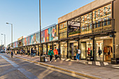 Boxpark Shoreditch, a shopping mall made from shipping containers, London, England, United Kingdom, Europe