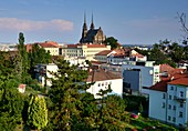 View from the castle to the Peter and Paul Cathedral, Brno, Moravia, Czech Republic
