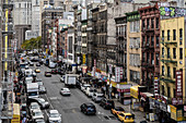 The buildings of New York City's Chinatown district, New York, United States of America, North America