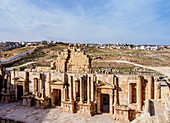Südtheater, Jerash, Jerash Governorate, Jordanien, Naher Osten