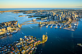 Aerial view of Sydney cityscape, Sydney, New South Wales, Australia