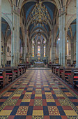 Ornate cathedral tile, pillars and decor, Zagreb, Zagreb, Croatia