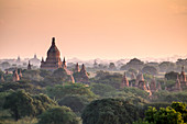 Pagodas in landscape, Yangon, Myanmar