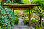 Gazebo in Japanese Garden, Portland, Oregon, United States