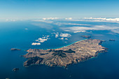 Die Insel Porto Santo aus der Luft, Portugal