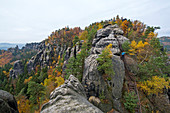Herbsttour auf dem Malerweg im Elbsandstein, Deutschland