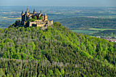 Burg Hohenzollern, vom Zellerhorn, Schwäbische Alb, Baden-Württemberg, Deutschland