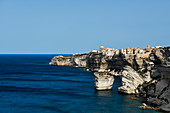 Steep coast and chalk cliffs, Bonifacio, Corse-du-Sud, Corsica, France