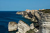 Steilküste und Kreidefelsen, Bonifacio, Département Corse-du-Sud, Korsika, Frankreich