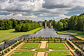 France, Eure et Loir, Maintenon, Chateau de Maintenon, New French garden, commissioned by the Eure et Loir General Council and directed by Patrick Pottier, in the spirit of the plan established by Le Notre