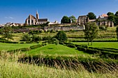 France, Oise, Crepy en Valois, Saint Denis church on defensiv walls