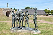 Frankreich, Nord, Gravelines, La Convertion Gruppe von 5 Frauen, die von Charles Gadenne gemeißelt und in den Gärten des Arsenals präsentiert wurden