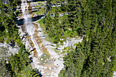 Haeselgehr waterfall on the Loisach, Ehrwald, Tyrol, Austria