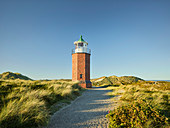 Leuchtturm Quermarkenfeuer Rotes Kliff, Sylt, Schleswig-Holstein, Deutschland