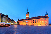 Castle Square, historic square in front of the Royal Castle, the former official residence of Polish monarchs, old town, Warsaw, Mazovia region, Poland, Europe