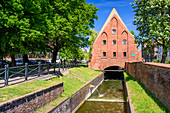 Small Mill, canal of Radunia. Gdansk, Main City, Pomorze region, Pomorskie voivodeship, Poland, Europe