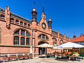 Farmer’s Market Hall, Panska street. Gdansk, Main City, Pomorze region, Pomorskie voivodeship, Poland, Europe\n