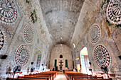 Interior, Ex-Convent of Santo Domingo, founded in 1646, Uayma, Yucatan, Mexico, North America