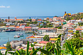 Erhöhter Blick auf die Karenage von St. George's, Grenada, Windward-Inseln, Westindische Inseln, Karibik, Mittelamerika