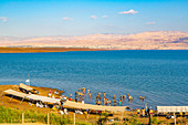 View of Dead Sea at Kalia Beach, Israel, Middle East