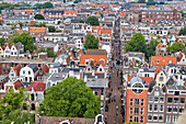Blick auf die Leliedwarsstraatthe im Jordaan-Viertel, Amsterdam, Nordholland, Niederlande, Europa