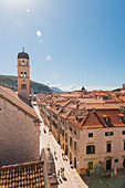 Old town from the city walls, UNESCO World Heritage Site, Dubrovnik, Croatia, Europe