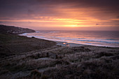 Sennen Beach at sunset, Sennen, Cornwall, England, United Kingdom, Europe