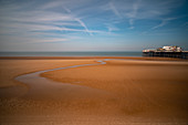 Nördlicher viktorianischer Pier, Blackpool Beach, Blackpool, Lancashire, England, Vereinigtes Königreich, Europa