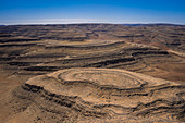 A drone shot of the Fish River Canyon, the second largest canyon in the world, Namibia, Africa