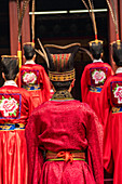 Traditionelle chinesische Theateraufführung im Tempel, Peking, China