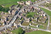 France, Haute Vienne, Oradour sur Glane, the martyr village (aerial view)