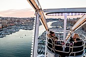 France, Bouches du Rhone, Marseille, the Old Port and the Big Wheel for the holidays of Christmas