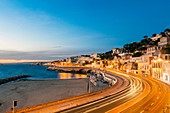 Frankreich, Bouches-du-Rhône, Marseille, Corniche Kennedy, Roucas Blanc, plage du Prophète Strand