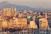 France, Bouches du Rhone, Marseille, the Old Port and the Big Wheel for the holidays of Christmas