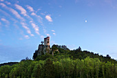Burgruine Neideck über dem Tal der Wiesent, Wiesenttal, bei Streitberg, Fränkische Schweiz, Franken, Bayern, Deutschland