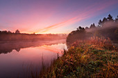 Morgenstimmung, Moorsee am Roten Moor, Rhön, Hessen, Deutschland