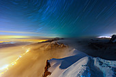 Chamonix aus Aiguille du Midi, Rhône-Alpen, Haute Savoie, Frankreich, Europa