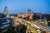 Chhatrapati Shivaji Maharaj Terminus Bahnhof (CSMT), ehemals Victoria Terminus, UNESCO-Weltkulturerbe, Mumbai, Maharashtra, Indien, Asien