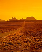 Route 163 to Monument Valley, Utah, USA
