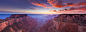 Wotans Thron, Kap Royal Aussichtspunkt bei Sonnenuntergang, Nordrand, Grand Canyon Nationalpark, UNESCO-Weltkulturerbe, Arizona, Vereinigte Staaten von Amerika, Nordamerika