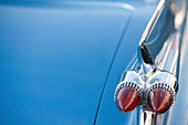 Blue car, Los Angeles, California, United States of America, North America