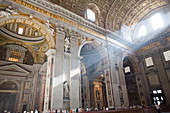 Interior, St. Peter's Basilica, Vatican, Rome, Lazio, Italy, Europe