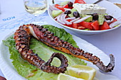 Grilled octopodi, arms of squid, Kardamaina, Kos Island, Dodecanese