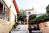 Street restaurants in Athens Greece