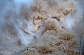 Hochwasser durch das Sturmtief Vaia, im Eggental, Südtirol, Italien