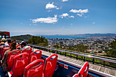 Sightseeing bus overlooking Cape Town, South Africa, Africa