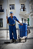 Garbage man portrait in Havana, Cuba
