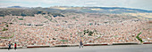 View from El Alto to the large urban area of La Paz, Bolivia